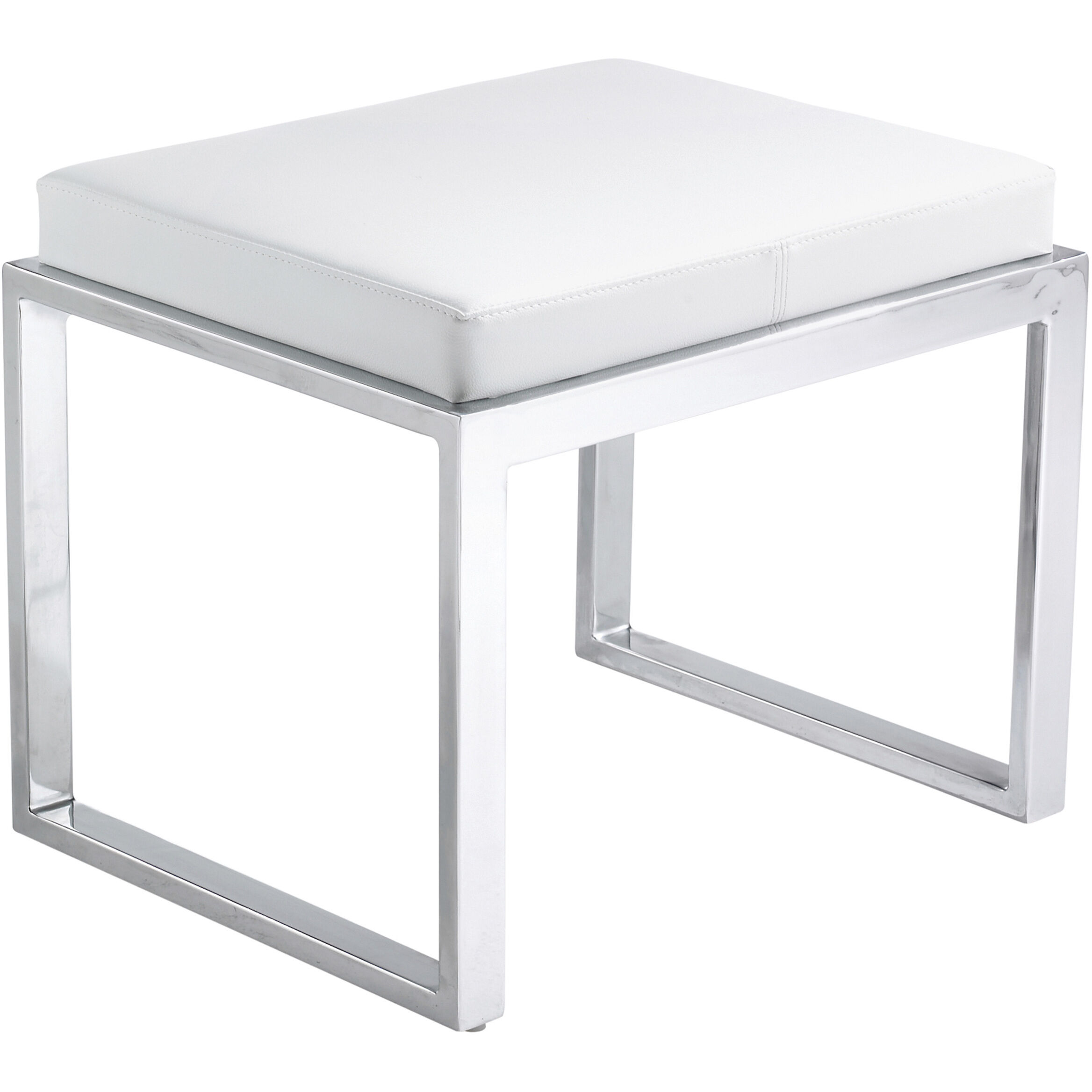 Oliver 18 inch White Stool
